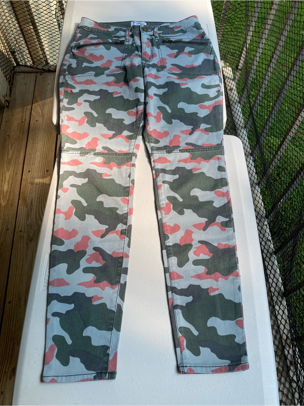 William Rast Camo Jeans Gray Pink Black Green Camouflage